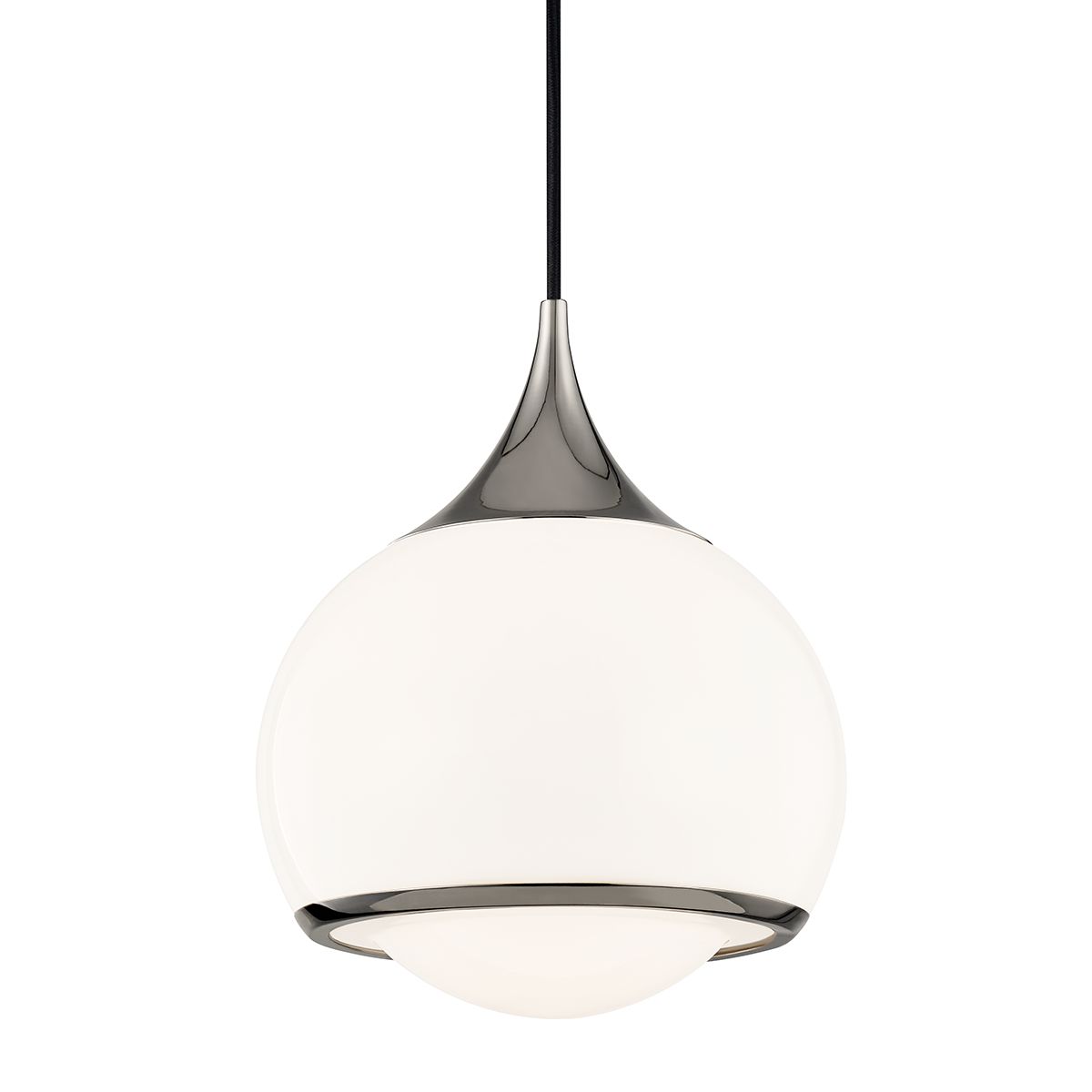Mitzi Reese Medium Pendant Light - Victorian Elegance, Opal Glossy Shade, Adjustable Height 15.75-141.75