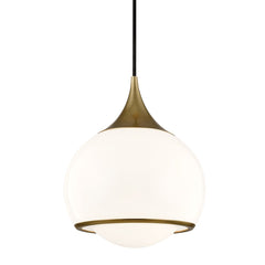 Mitzi Reese Medium Pendant Light - Victorian Elegance, Opal Glossy Shade, Adjustable Height 15.75-141.75