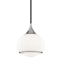 Reese Pendant Light by Mitzi - Adjustable 12" to 139" Height, Opal Glass Shade, Multiple Finishes