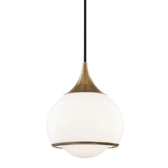 Reese Pendant Light by Mitzi - Adjustable 12" to 139" Height, Opal Glass Shade, Multiple Finishes