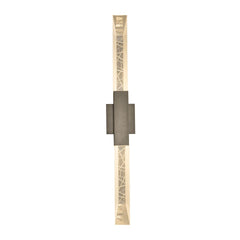Hubbardton Forge Refraction 2-Light Large Outdoor Sconce with Prismatic Glass Towers