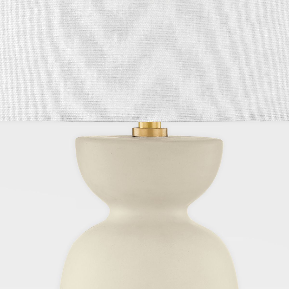 Rhea 26.75" Table Lamp By Mitzi - Antique Ivory Ceramic With Dimmable Feature And White Shade