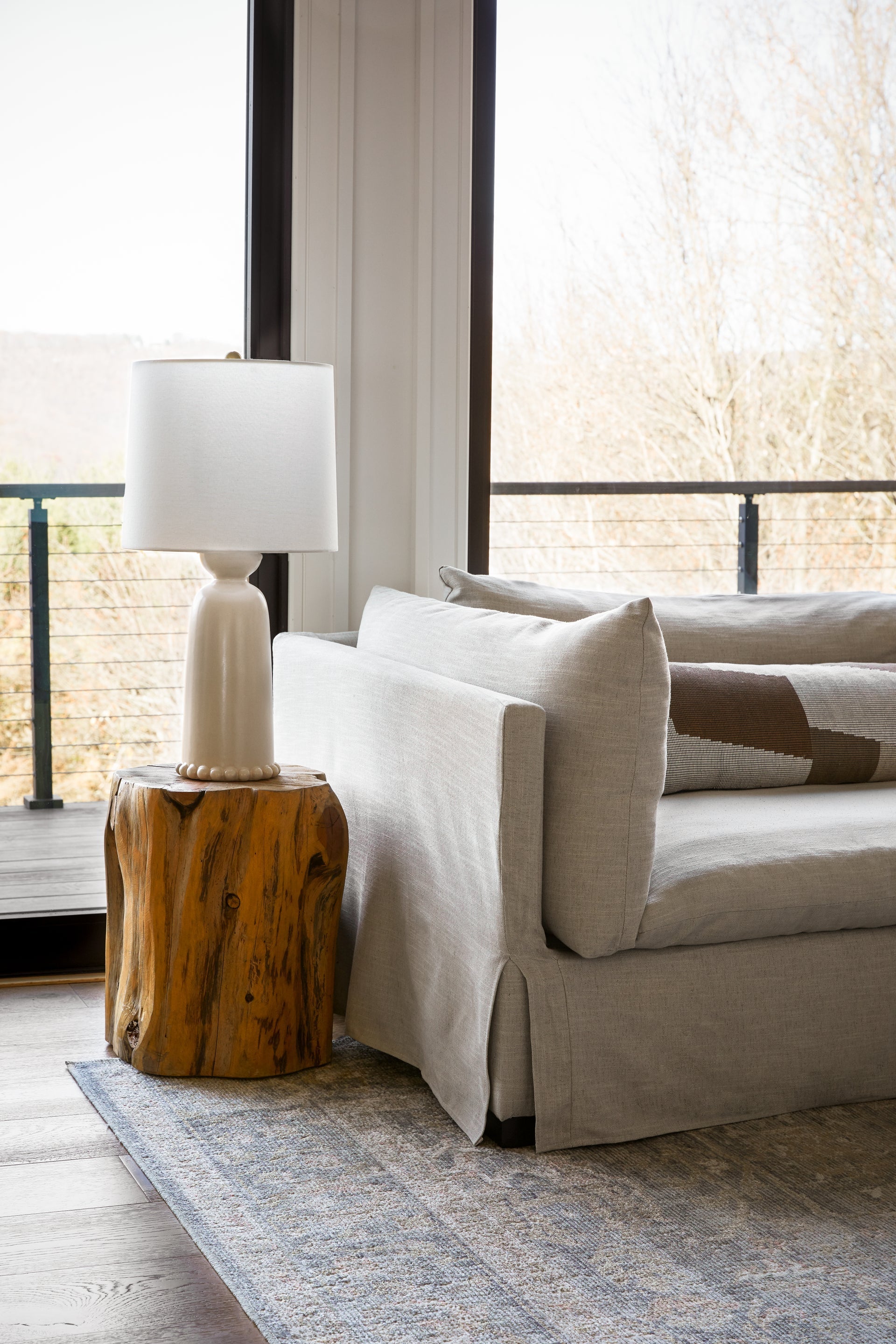 Rhea 26.75" Table Lamp By Mitzi - Antique Ivory Ceramic With Dimmable Feature And White Shade