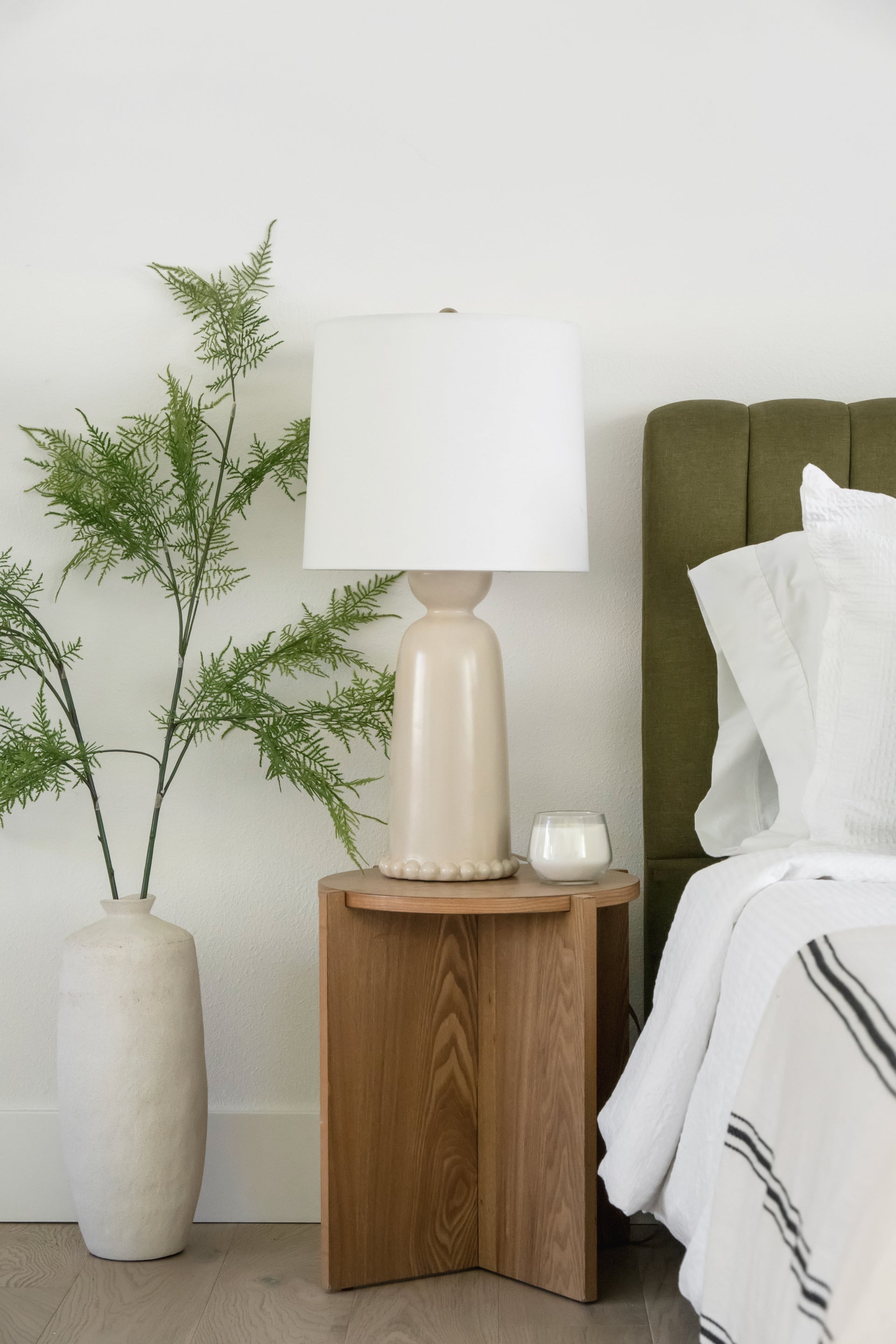 Rhea 26.75" Table Lamp By Mitzi - Antique Ivory Ceramic With Dimmable Feature And White Shade
