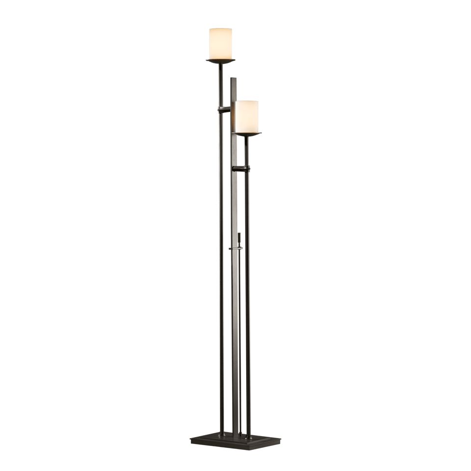 Hubbardton Forge Rook Twin Floor Lamp 234903 - Dimmable, Customizable Finish, 65.8" Tall
