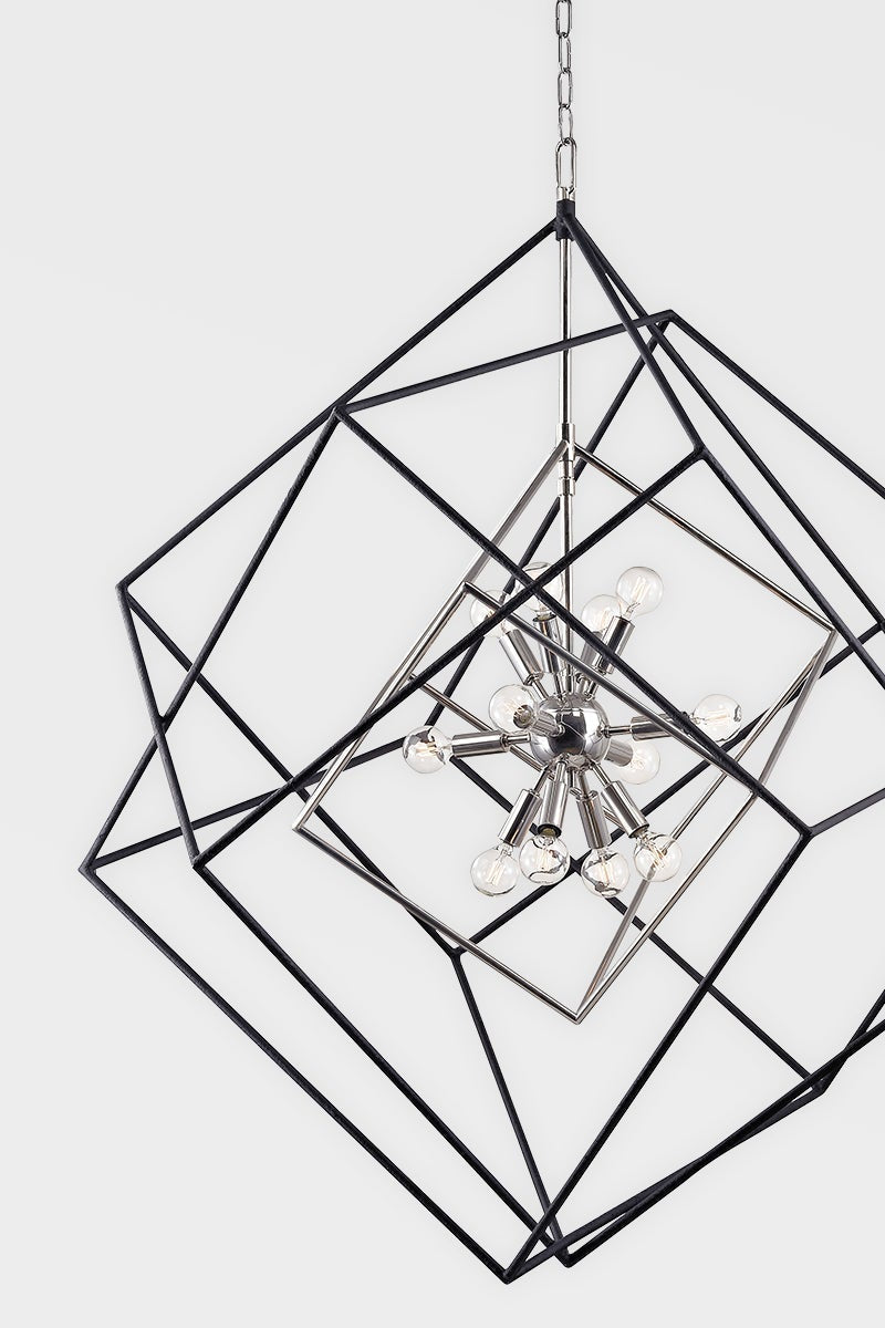 Roundout 12-Light Chandelier by Hudson Valley Lighting - Modern Sputnik Design, Dimmable, Aged Brass or Polished Nickel