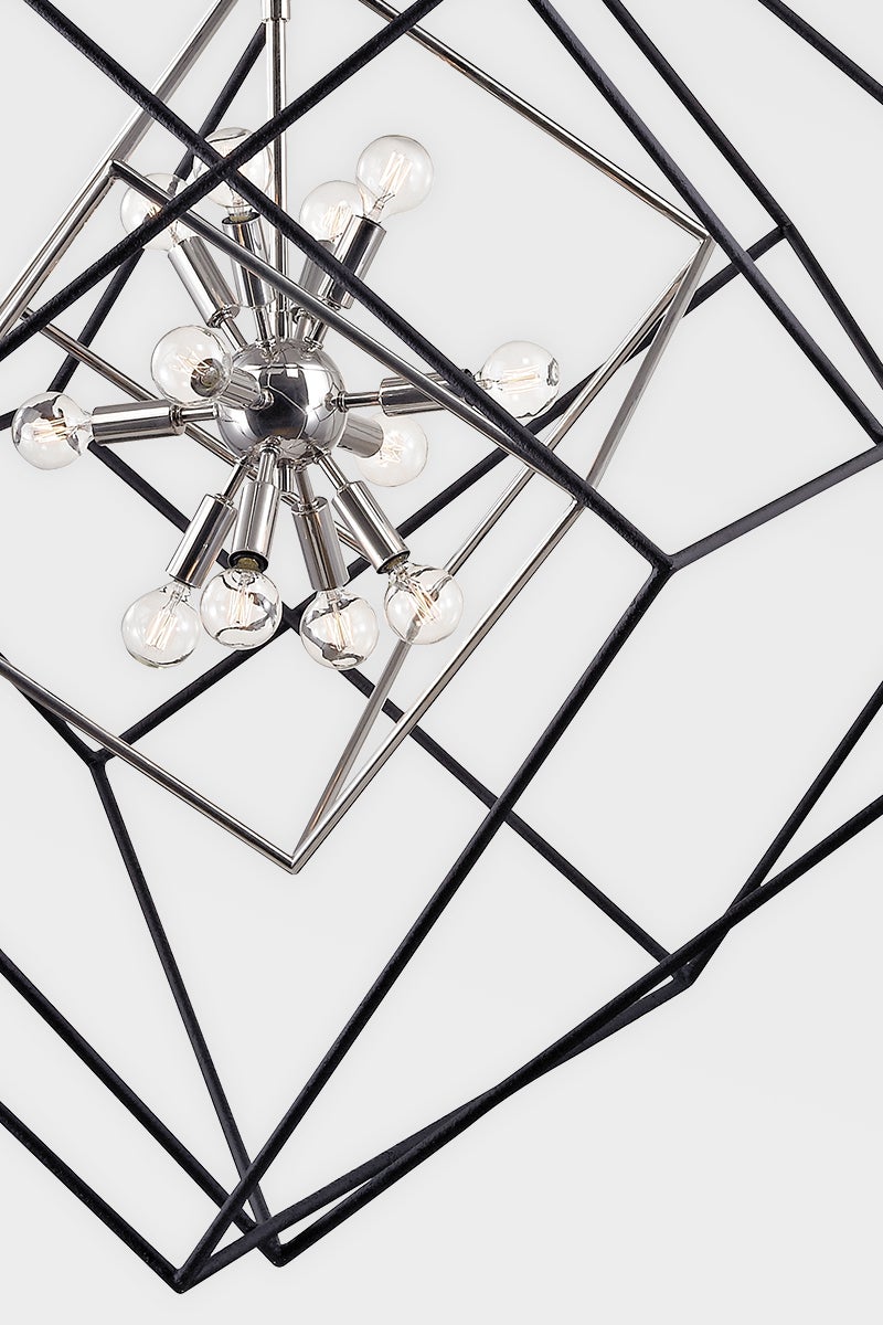 Roundout 12-Light Chandelier by Hudson Valley Lighting - Modern Sputnik Design, Dimmable, Aged Brass or Polished Nickel