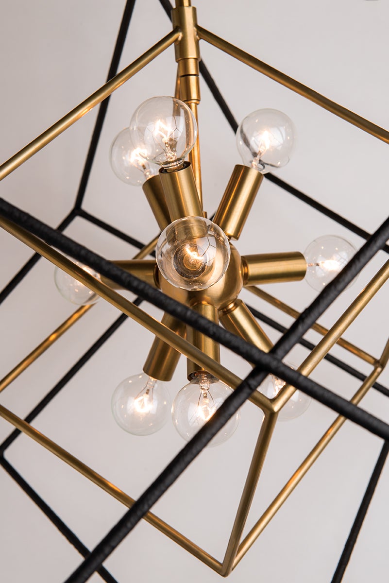 Roundout 12-Light Chandelier by Hudson Valley Lighting - Modern Sputnik Design, Dimmable, Aged Brass or Polished Nickel