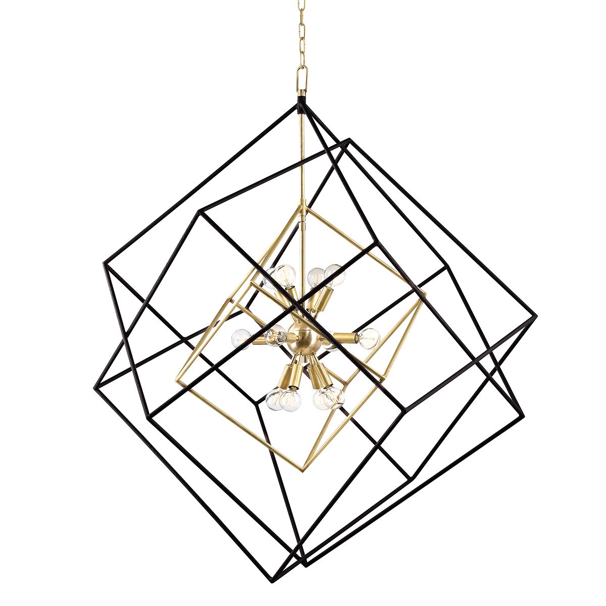 Roundout 12-Light Chandelier by Hudson Valley Lighting - Modern Sputnik Design, Dimmable, Aged Brass or Polished Nickel