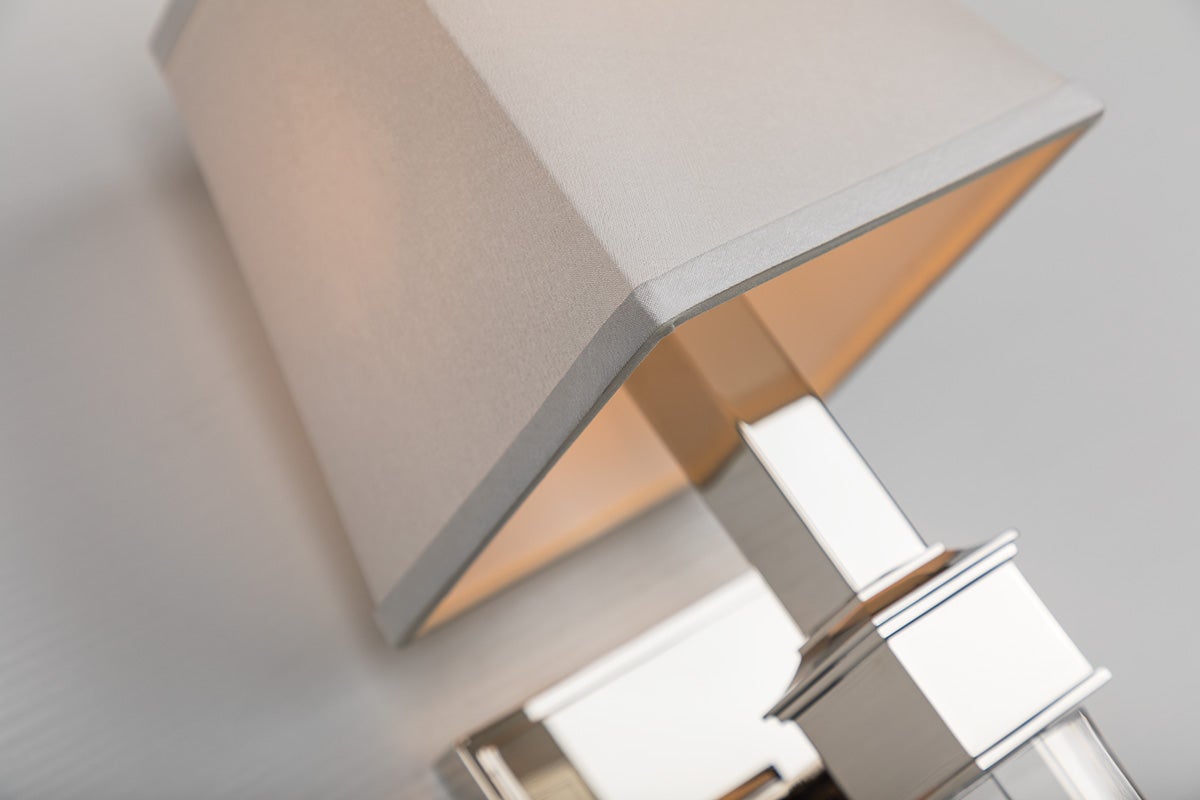 Ruskin Sconce 20.5" Height by Hudson Valley Lighting - Dimmable Silk Shade, Aged Brass & Polished Nickel