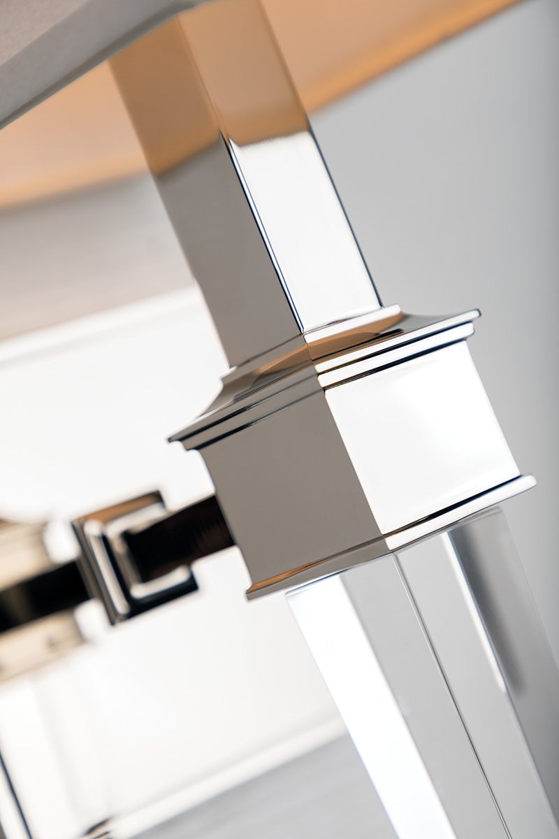 Ruskin Sconce 20.5" Height by Hudson Valley Lighting - Dimmable Silk Shade, Aged Brass & Polished Nickel