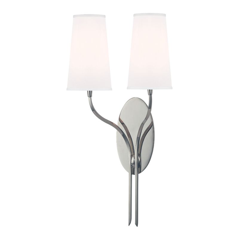 Rutland 2-Light Dimmable Wall Sconce by Hudson Valley Lighting - Aged Brass & Polished Nickel Finish
