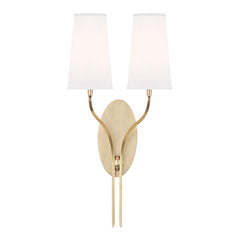 Rutland 2-Light Dimmable Wall Sconce by Hudson Valley Lighting - Aged Brass & Polished Nickel Finish