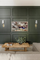 Hudson Valley Lighting Rutland Sconce 25.5" Height Aged Brass Polished Nickel Faux Silk Shade