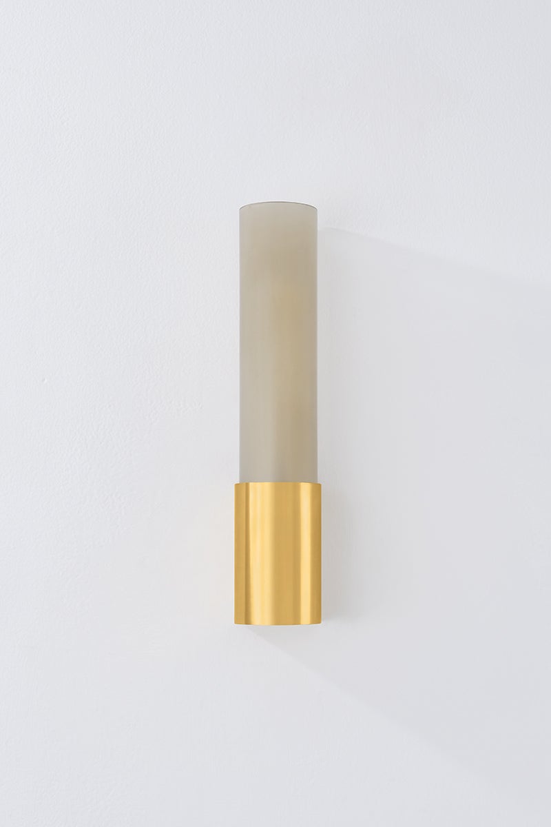 Somersville Wall Sconce 6316-AGB by Hudson Valley Lighting - Aged Brass & Light Bronze Glass