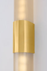 Somersville 2-Light Wall Sconce by Hudson Valley Lighting - Aged Brass Finish with Bronze Glass Shade