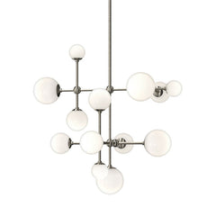 SONNEMAN Sabon Chandelier 2064 - Modern Large Etched Glass Globes, Dimmable, Energy Efficient Lighting