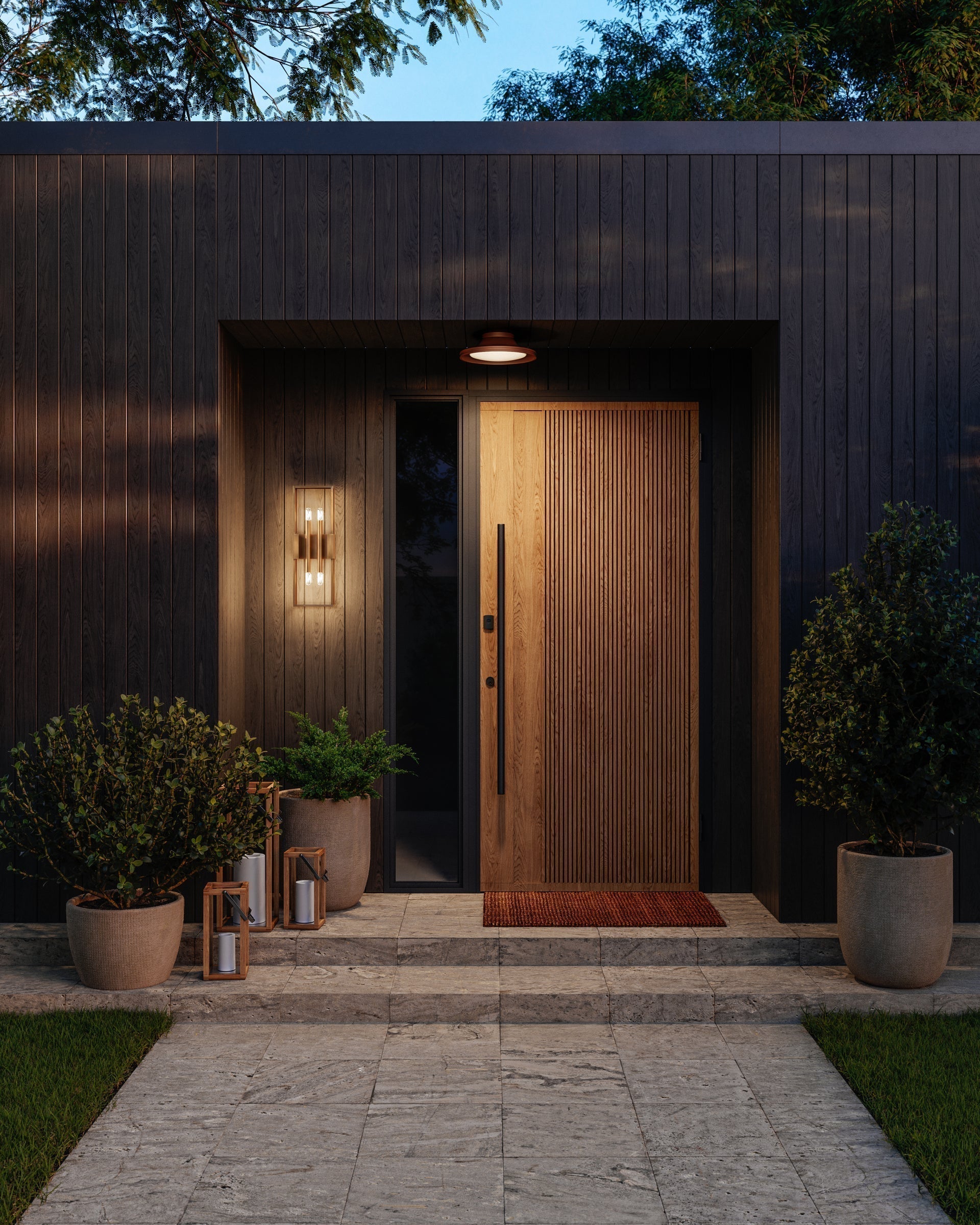 Santa Clara Large Outdoor Wall Sconce by Troy Lighting, 24" Patina Brass, ETL Wet Rated, Dimmable