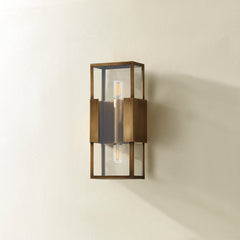Santa Clara Outdoor Wall Sconce By Troy Lighting, Patina Brass Finish, Dimmable, 13.25"H x 5.5"W