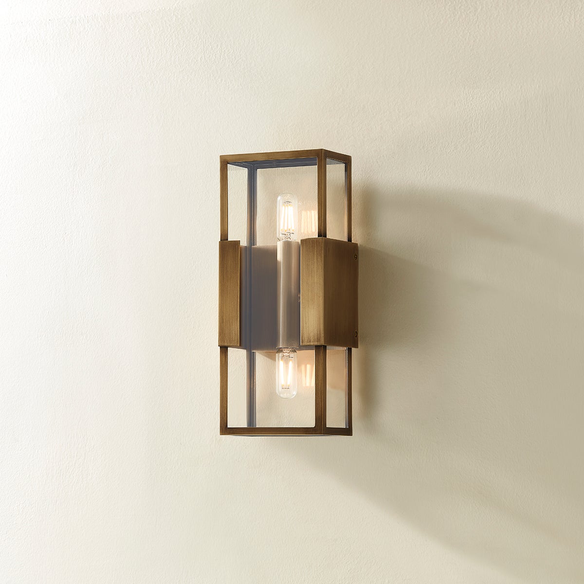 Santa Clara Outdoor Wall Sconce By Troy Lighting, Patina Brass Finish, Dimmable, 13.25"H x 5.5"W