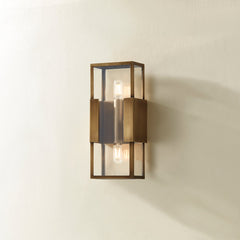 Santa Clara Outdoor Wall Sconce By Troy Lighting, Patina Brass Finish, Dimmable, 13.25"H x 5.5"W