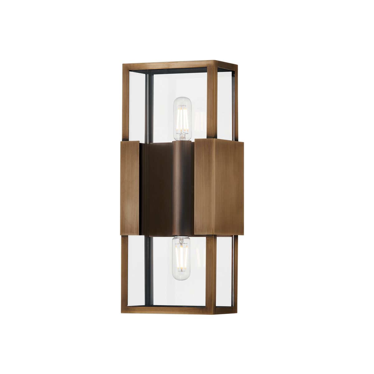 Santa Clara Outdoor Wall Sconce By Troy Lighting, Patina Brass Finish, Dimmable, 13.25"H x 5.5"W