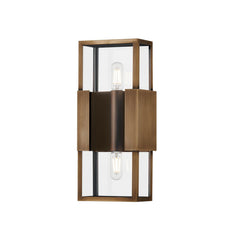 Santa Clara Outdoor Wall Sconce By Troy Lighting, Patina Brass Finish, Dimmable, 13.25"H x 5.5"W