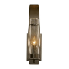 Hubbardton Forge Sea Coast 24.2" Large Outdoor Sconce with Dimmable Light and Seeded Glass Shade