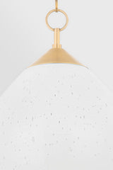 Semilla Pendant Light by Corbett Lighting, Vintage Brass Finish, Adjustable 21.25" to 91.75", Dimmable, UL Damp Rated