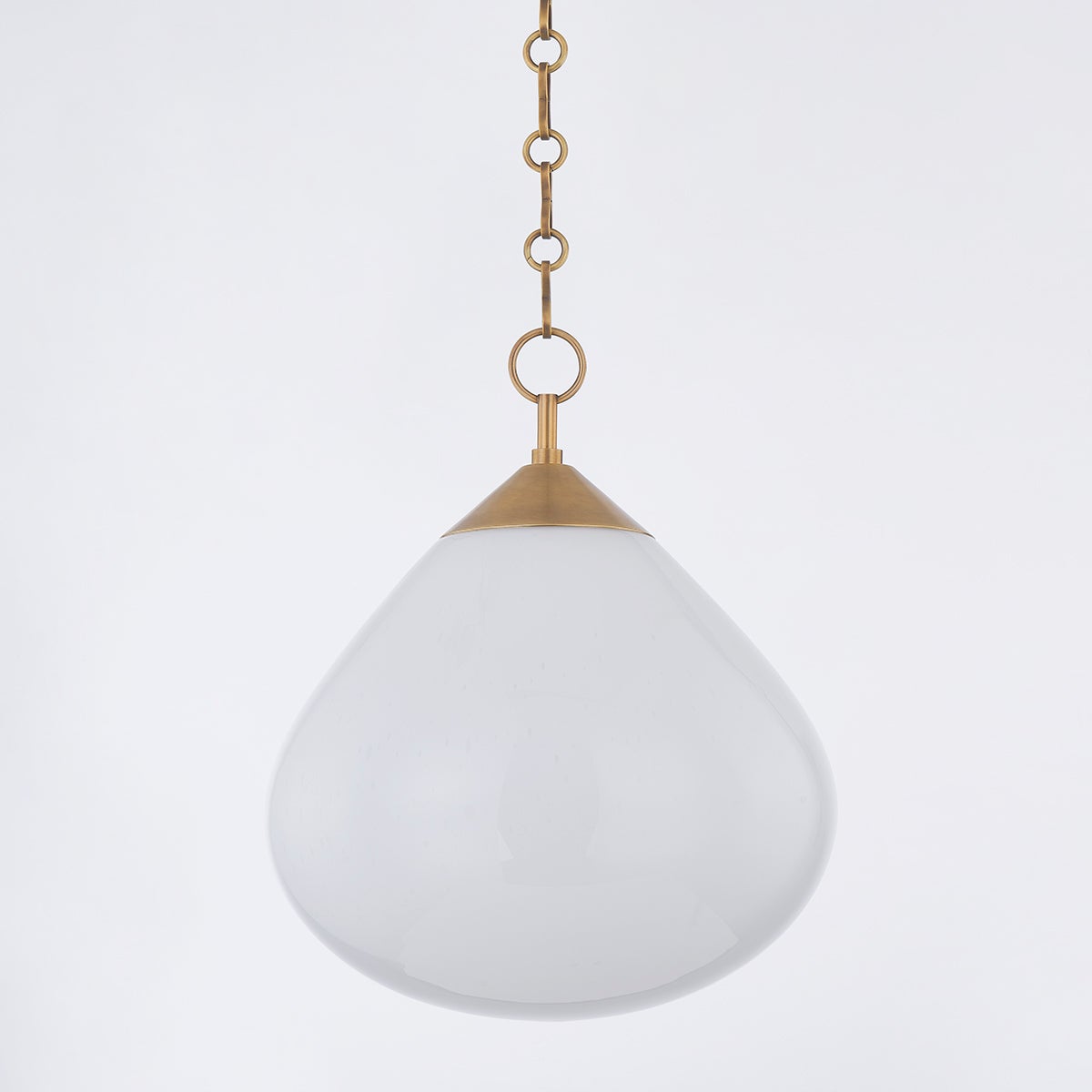 Semilla Pendant Light by Corbett Lighting, Vintage Brass Finish, Adjustable 21.25" to 91.75", Dimmable, UL Damp Rated
