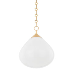 Semilla Pendant Light by Corbett Lighting, Vintage Brass Finish, Adjustable 21.25" to 91.75", Dimmable, UL Damp Rated