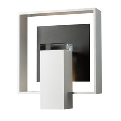 Hubbardton Forge Shadow Box 1-Light Outdoor Sconce, Dimmable, Weather-Resistant, Various Finishes