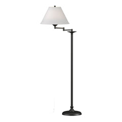 Simple Lines 56" Swing Arm Floor Lamp by Hubbardton Forge - Customizable Dimmable Lighting Options