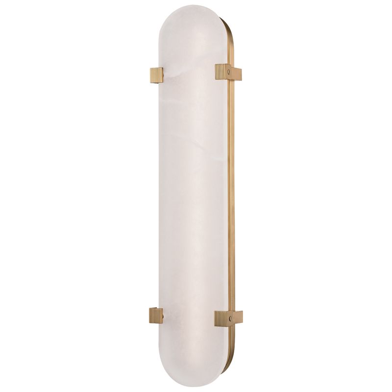 Skylar Large Wall Sconce by Hudson Valley Lighting, 18W LED, Dimmable, Spanish Alabaster, 24.75"H