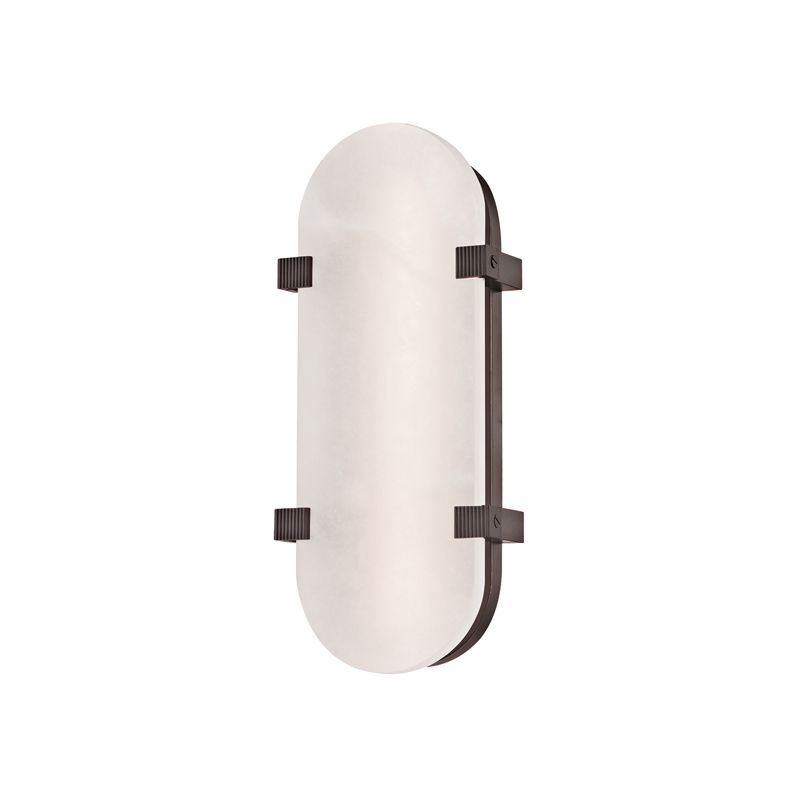 Hudson Valley Lighting Skylar Sconce 13.75" LED Wall Light in Handcrafted Alabaster, Dimmable, UL Damp Rated