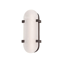 Hudson Valley Lighting Skylar Sconce 13.75" LED Wall Light in Handcrafted Alabaster, Dimmable, UL Damp Rated
