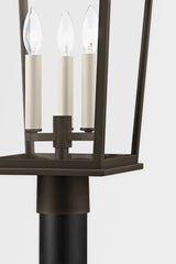 Soren Outdoor Post Light by Troy Lighting, Durable EPM Construction, Textured Black & Bronze Finish
