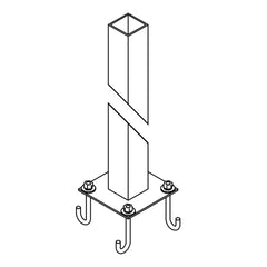 Hubbardton Forge 390047 Square Post Outdoor Aluminum Mounting Kit with Custom Finish Options