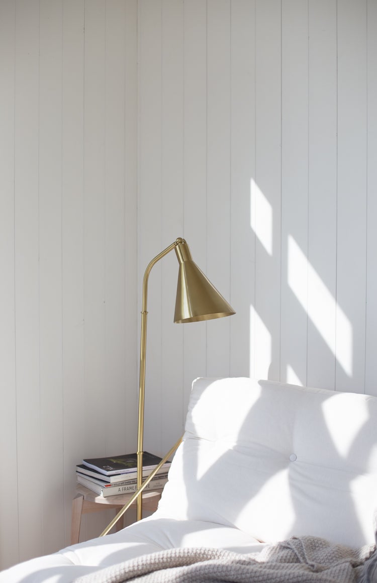 Stanton 54-Inch Floor Lamp by Hudson Valley Lighting, Aged Brass Finish, Dimmable E26 Socket, Steel Construction
