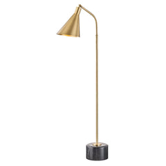 Stanton 54-Inch Floor Lamp by Hudson Valley Lighting, Aged Brass Finish, Dimmable E26 Socket, Steel Construction