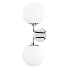 Stella 2-Light Dimmable Sconce by Mitzi with Glossy Opal Glass Shade and Multiple Finish Options