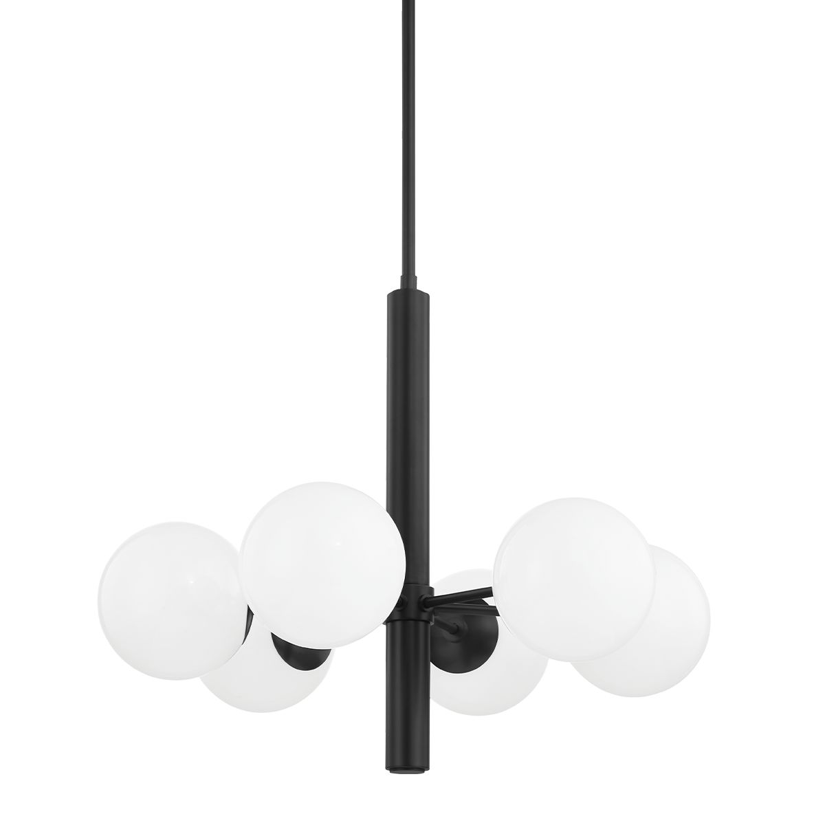 Mitzi Stella 6-Light Chandelier with Dimmable Lighting and Adjustable Height, Aged Brass Finish