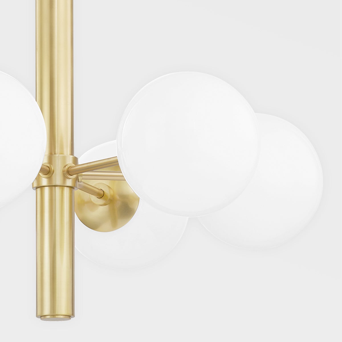 Mitzi Stella 6-Light Chandelier with Dimmable Lighting and Adjustable Height, Aged Brass Finish