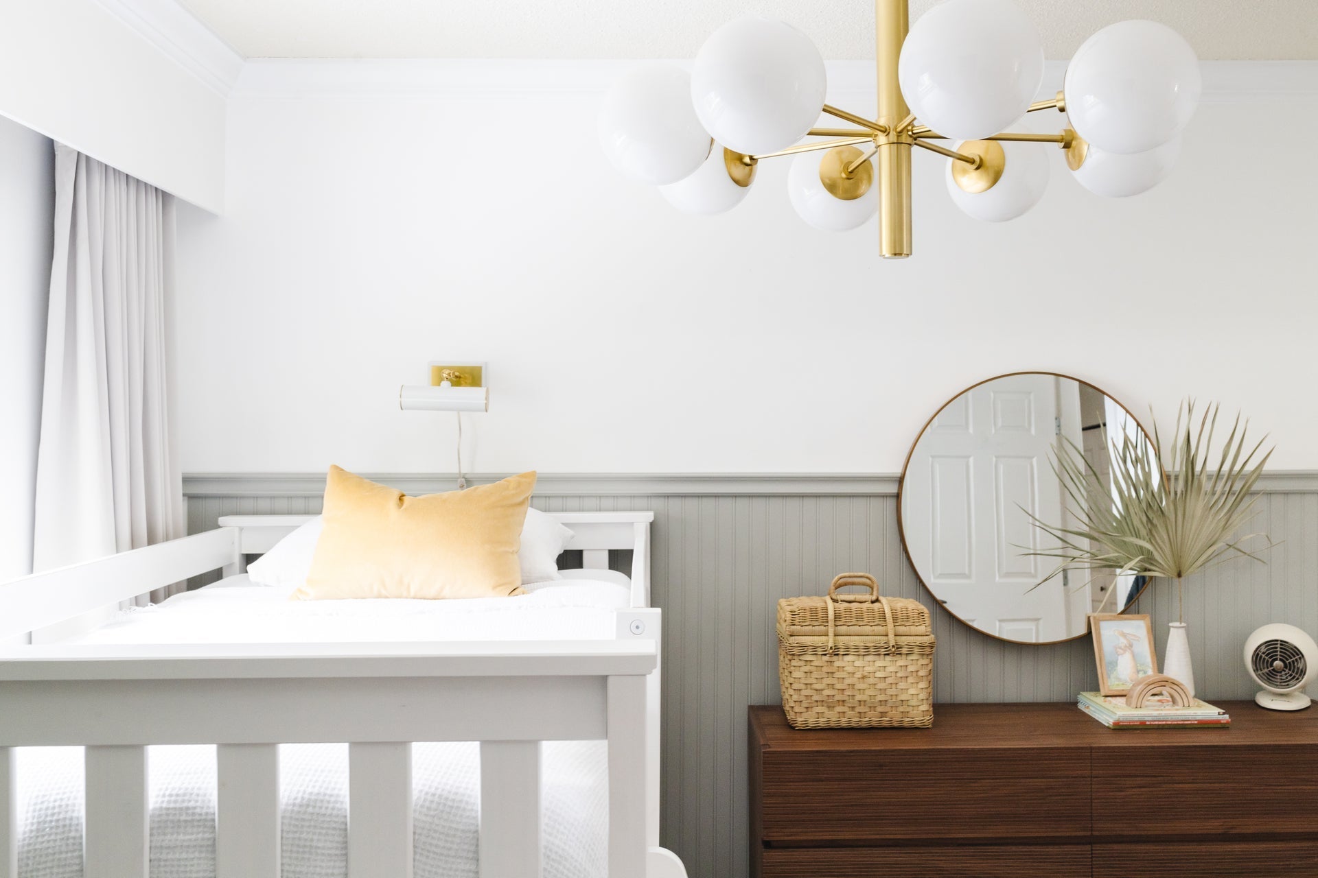 Mitzi Stella 8-Light Chandelier with Opal Glass Shades in Aged Brass and Old Bronze Finish