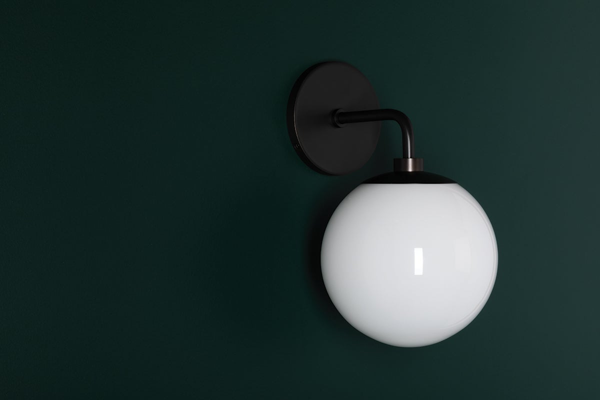 Mitzi Stella Sconce 11.5" Modern Flying Saucer Design Wall Light With Dimmable Feature and Opal Glass Shade