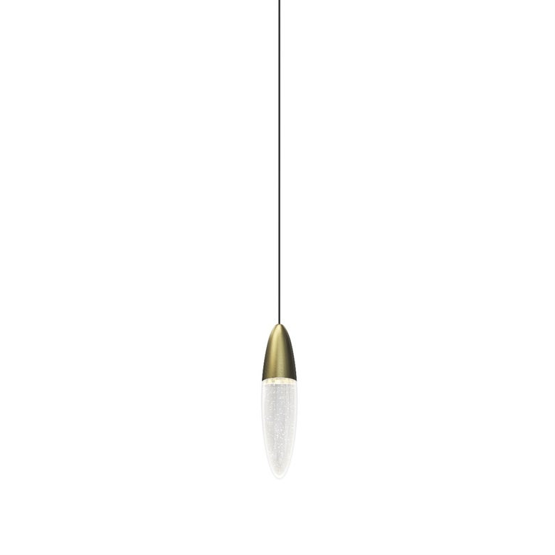 Sultana Pendant Light by SONNEMAN – 3W LED, 400 Lumens, Adjustable Height, Seeded Crystal Glass