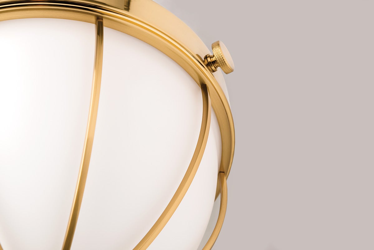 Sumner Large Pendant Light by Hudson Valley Lighting, Opaque White Glass, 150W Dimmable, 2 Finishes