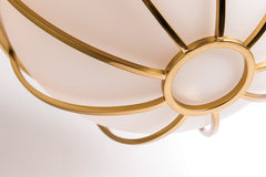 Sumner Large Pendant Light by Hudson Valley Lighting, Opaque White Glass, 150W Dimmable, 2 Finishes
