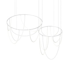 SONNEMAN Suspenders 2-Bar Offset Ring Pendant Light with Dimmable LED, 3000K, Adjustable Height, 16,414 Lumens