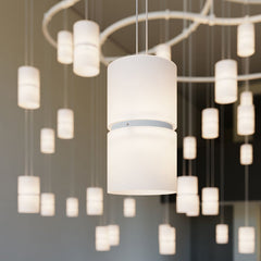 Sonneman Suspenders 3-Tier Path Matrix Chandelier, 22,000 Lumens, Dimmable, 3000K Elegance